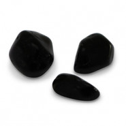 Natural stone nugget beads Obsidian 5-11mm Black